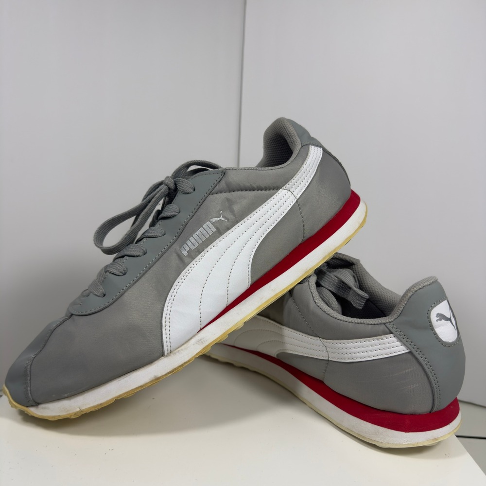 PUMA Turin NL Sneakers Men Size 13 Gray White Red Casual Retro 362167-06